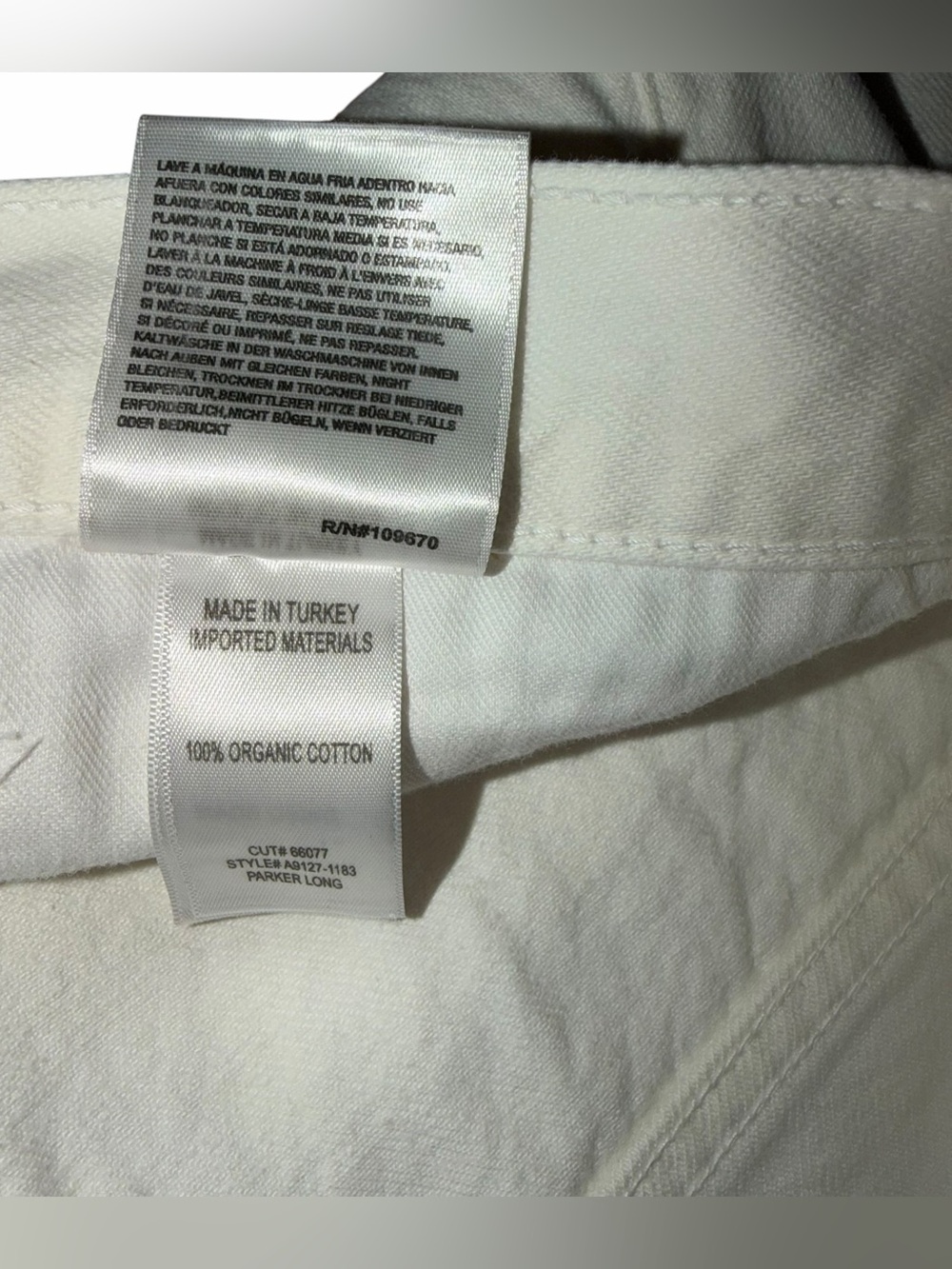 AGOLDE Parker Long White Jean Shorts Women’s Size 31 - Picture 7 of 7